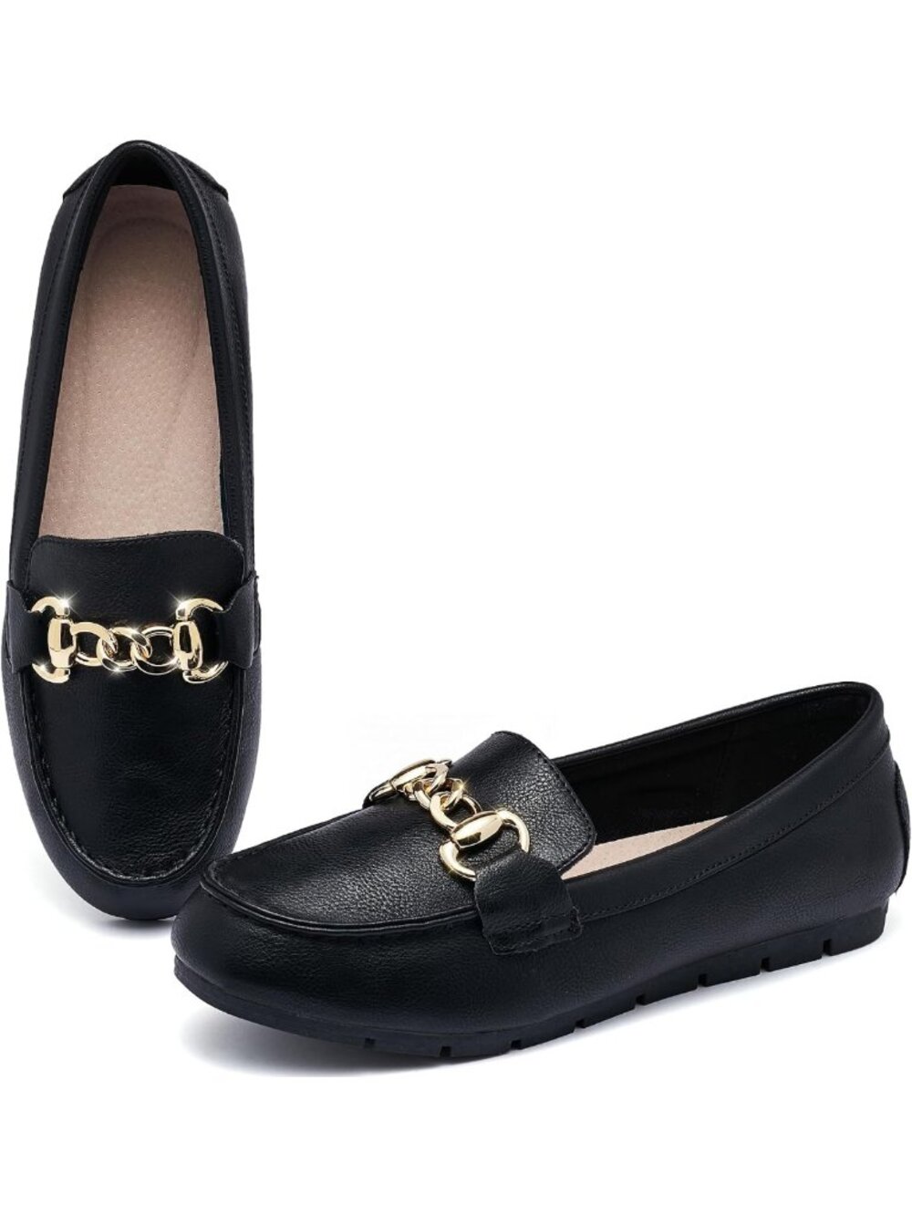 Comfortable Women's Slip-On Loafer Flats - Casual Penny Shoes for Walking